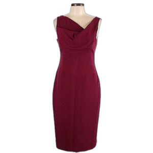 Black Halo Kennedy Sleeveless Sheath Dress in Burgundy 2